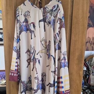 Lauren Good Day Colorful Horse Print Dress